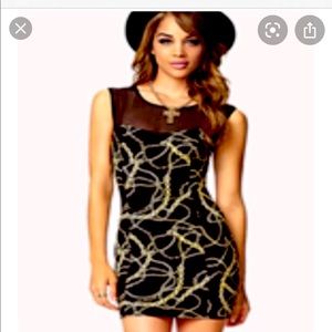 Forever 21 Black and Gold dress